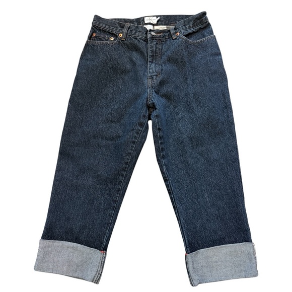 Calvin Klein Denim - Vintage Calvin Klein 80s 90s High Waisted Dark Washed Rolled Cuff Jeans Size 8